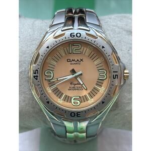 Omax Two Tone Orange Dial Men’s Quartz Watch